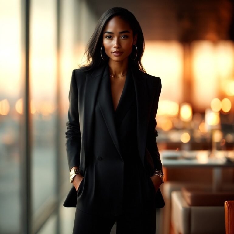 Editorial square image featuring the phrase “High Standards in Dating,” showing a confident woman walking with composure, representing formidable standards and emotional discipline in relationships.